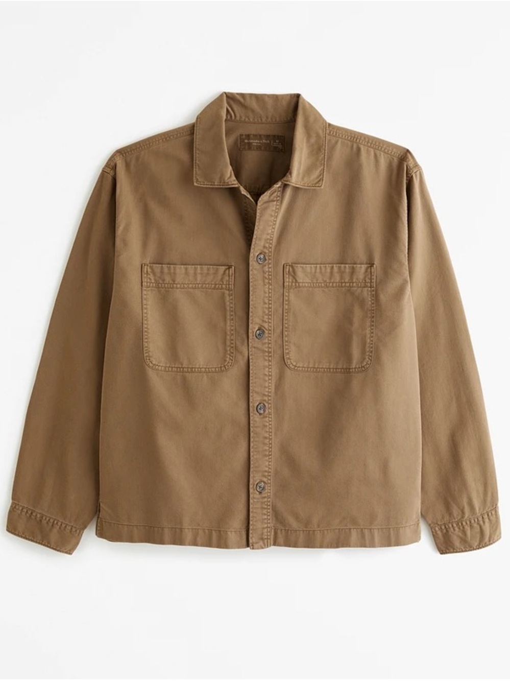 Abercrombie & fitch men’s tan long sleeve workwear shirt sz M